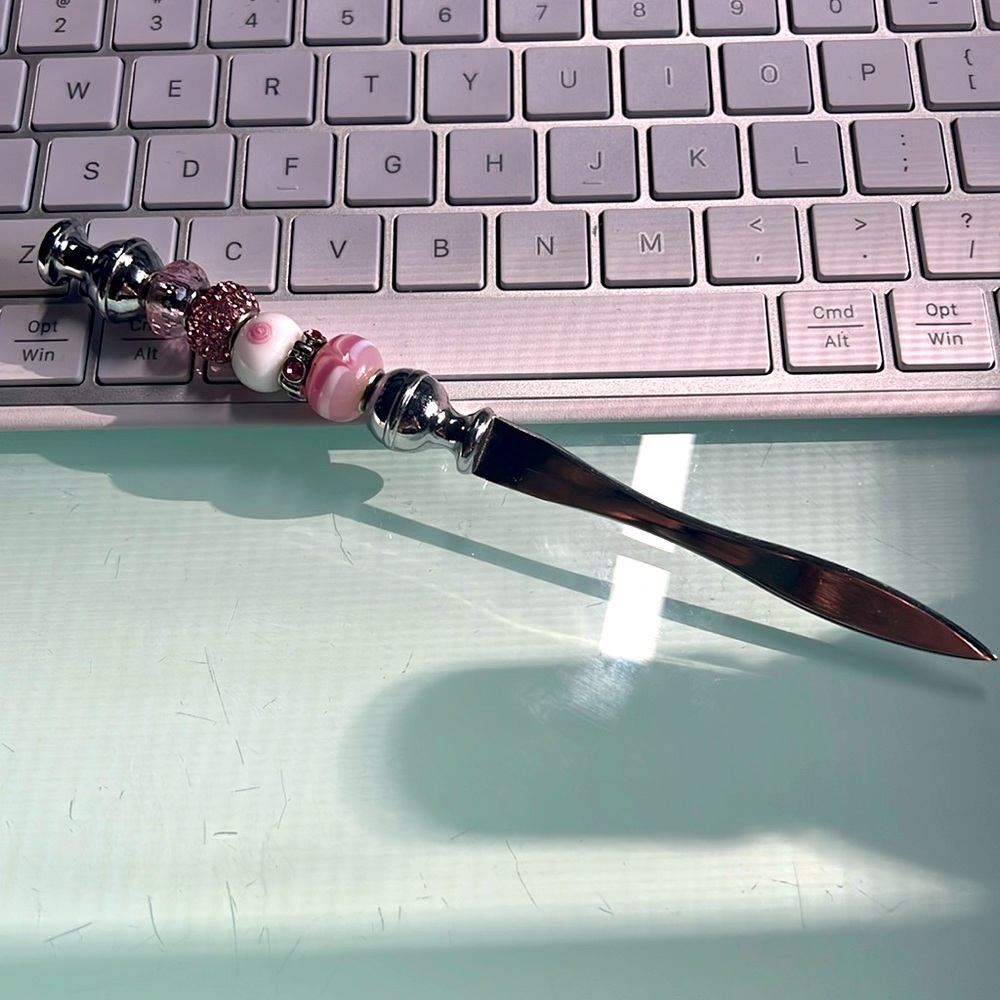 Pink & Silver Letter opener